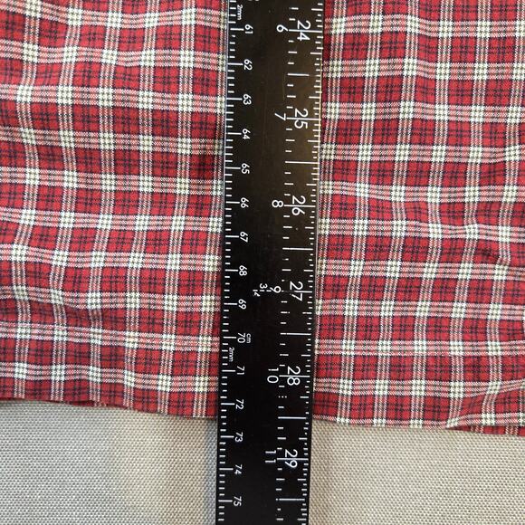 Abercrombie & Fitch Red Plaid Button Up Shirt L Short Sleeve Cotton - Picture 6 of 9